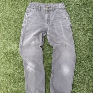 Carhartt Men's Green Relaxed Fit Carpenter Work Pants